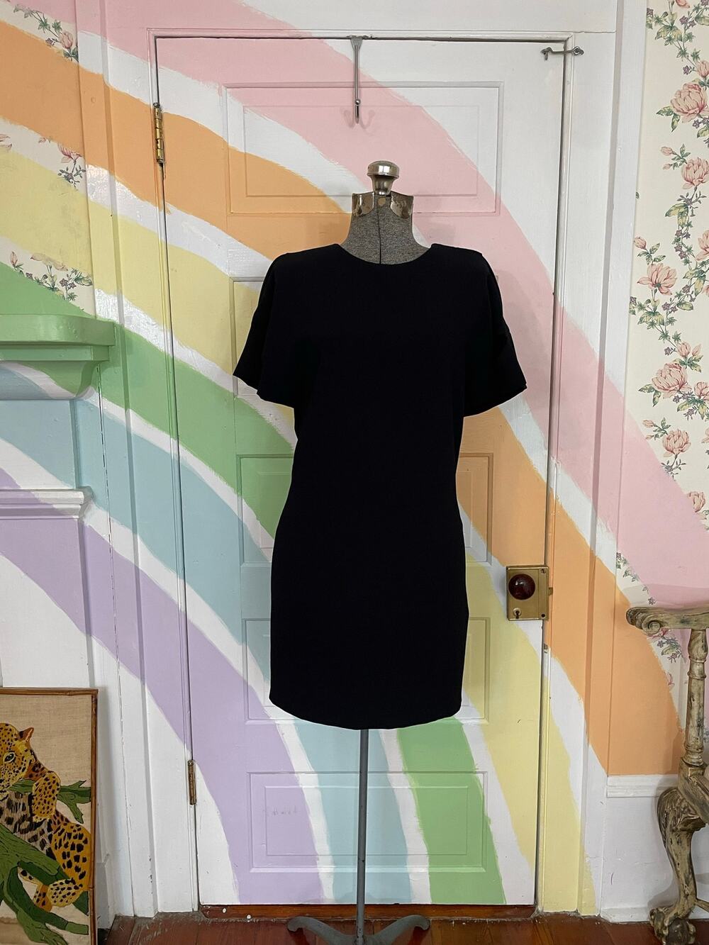 IRO Paris Hilda Black Open Back Sheath Mini Dress FR36 US4 Designer
